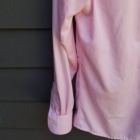Devon & Jones Pink Luxury Prima Cotton Button Down Large - Picture 4 of 8